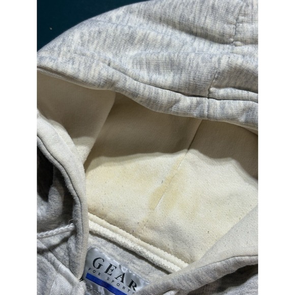 Vintage 90s Michigan State Hoodie Sweatshirt Men's XL Heather Gray Retro Heavy - Picture 13 of 15